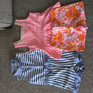 Janie and Jack romper and 2 piece set bundle size 5 girls